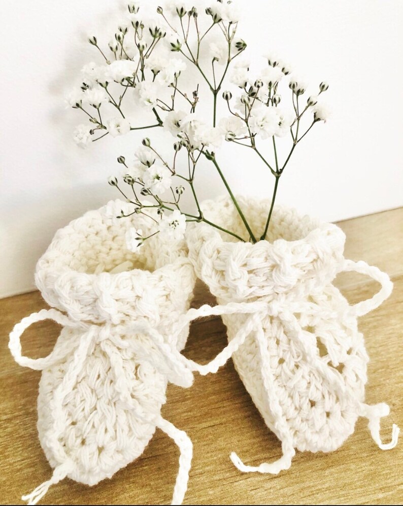 Organic Baby Booties, Newborn Baby Booties, Coming Home Baby, Keepsake Baby Gift, Gender Neutral Baby, Hospital Baby Gift, Organic Cotton image 2