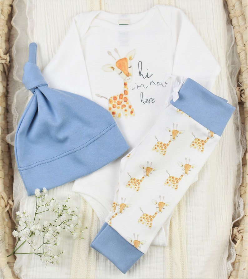 Organic Baby Boy Clothes Safari Baby Clothes Coming Home Etsy