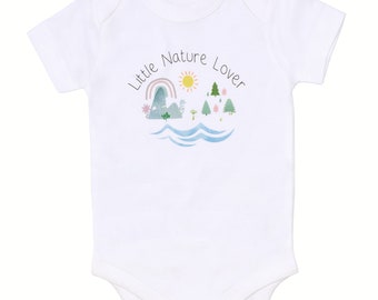 Nature Baby Clothes, Organic Baby Bodysuit, Organic Baby Clothes, Little Nature Lover Bodysuit, Gender Neutral Baby Clothes, Mother Nature