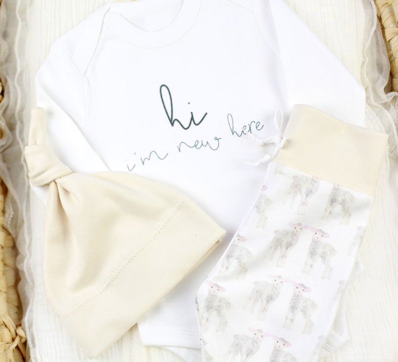 Organic Baby Clothes Lamb Baby Clothes Lamb Baby Leggings Etsy