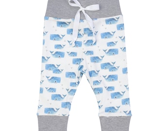 Organic Baby Boy Clothes, Whale Baby Boy Legging, Whale Baby Leggings, Organic Baby Boy leggings, Whale Baby Boy Leggings, Whale Baby Theme