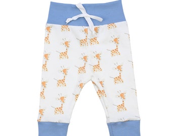 Organic Baby Boy Clothes, Baby Boy Leggings, Giraffe Baby Leggings, Organic Baby Boy leggings, Giraffe Baby Boy Leggings, Safari Baby Pants