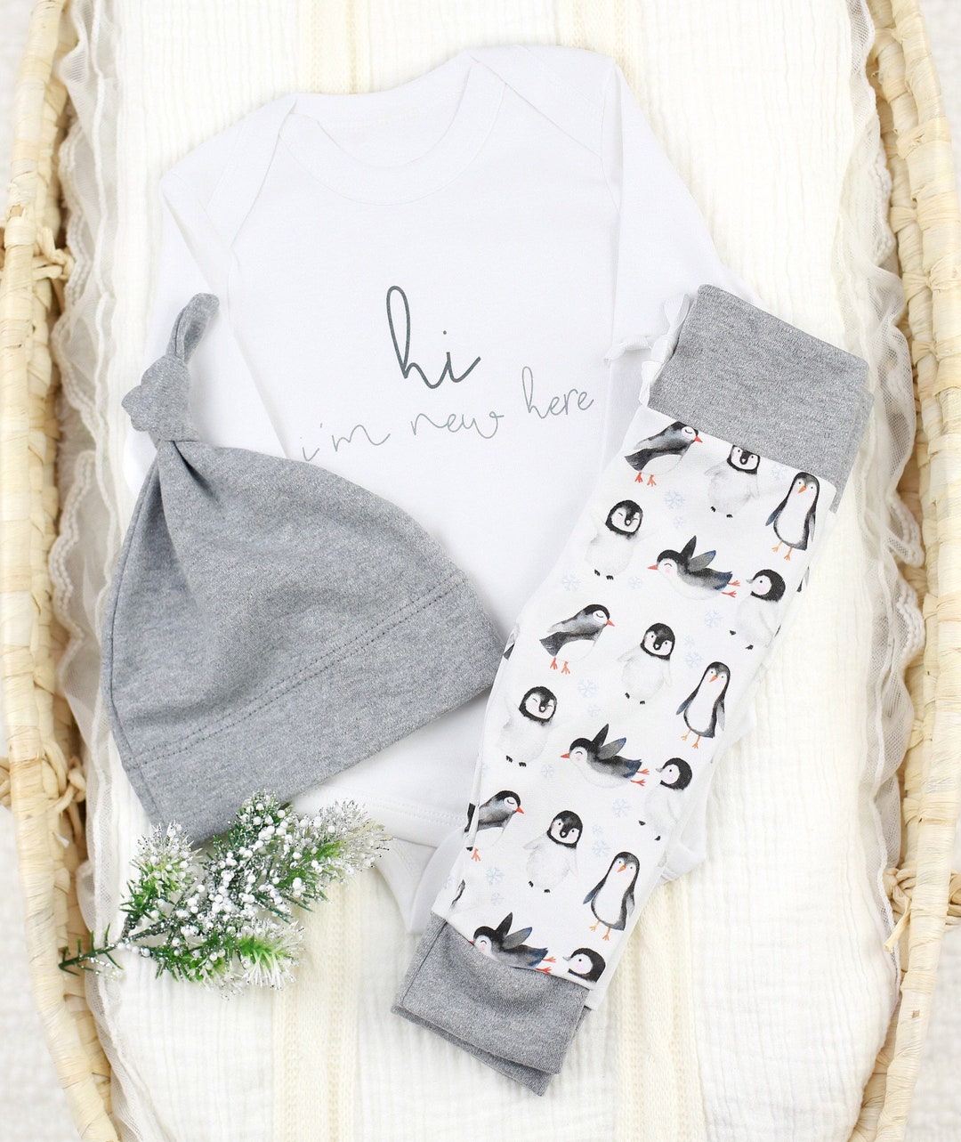 Organic Baby Clothes, Penguin Baby Clothes, Penguin Baby Clothes