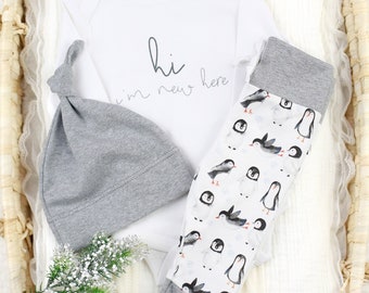 Organic Baby Clothes, Penguin Baby Clothes, Penguin Baby Clothes