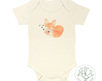 Organic Baby Clothes, Fox Baby Bodysuit, Fox Baby Clothing, Newborn Baby Clothes, Gender Neutral Baby Clothes, Woodland Baby Fox Onesie