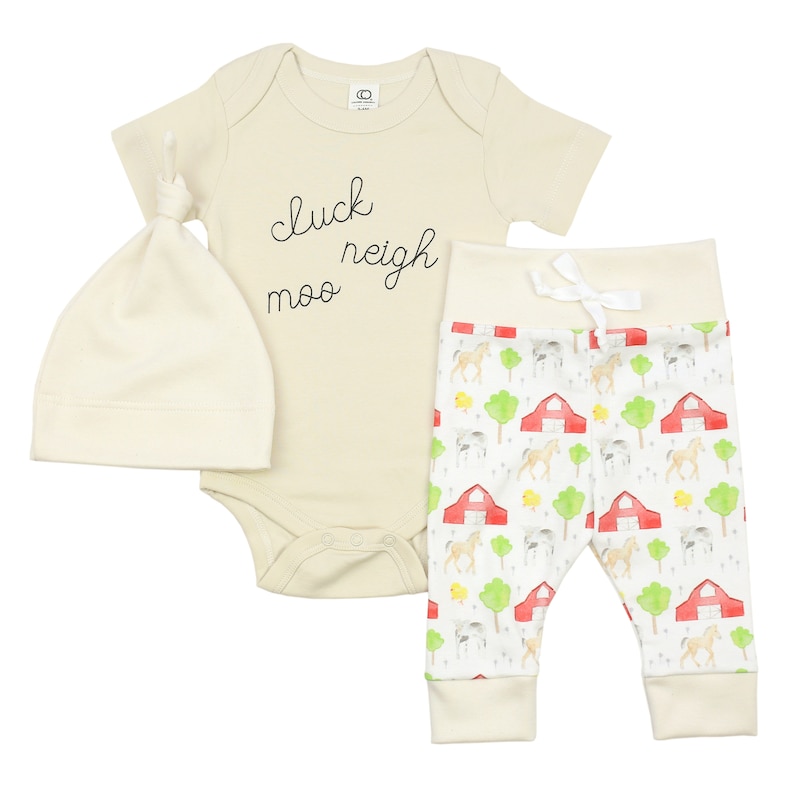 Organic Baby Clothes Gender Neutral Baby Clothes Farm Baby Etsy