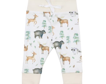 Organic Baby Clothes, Woodland Baby Clothes, Bear Baby Leggings, Newborn Baby Outfit, Gender Neutral Baby Clothes, Woodland Baby Leggings