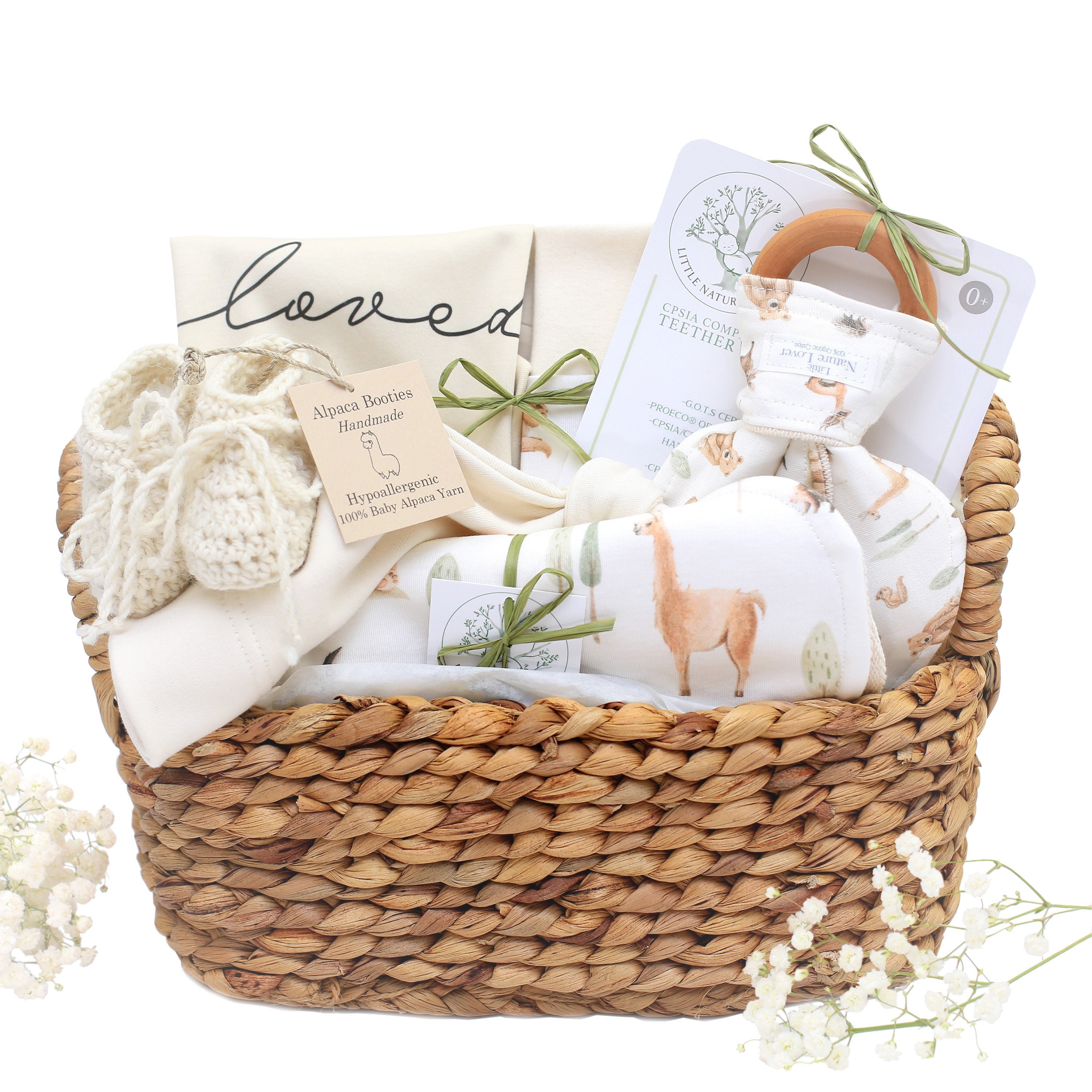 Baby Gift Basket Organic Baby Gift Basket Unique Baby Gifts Etsy