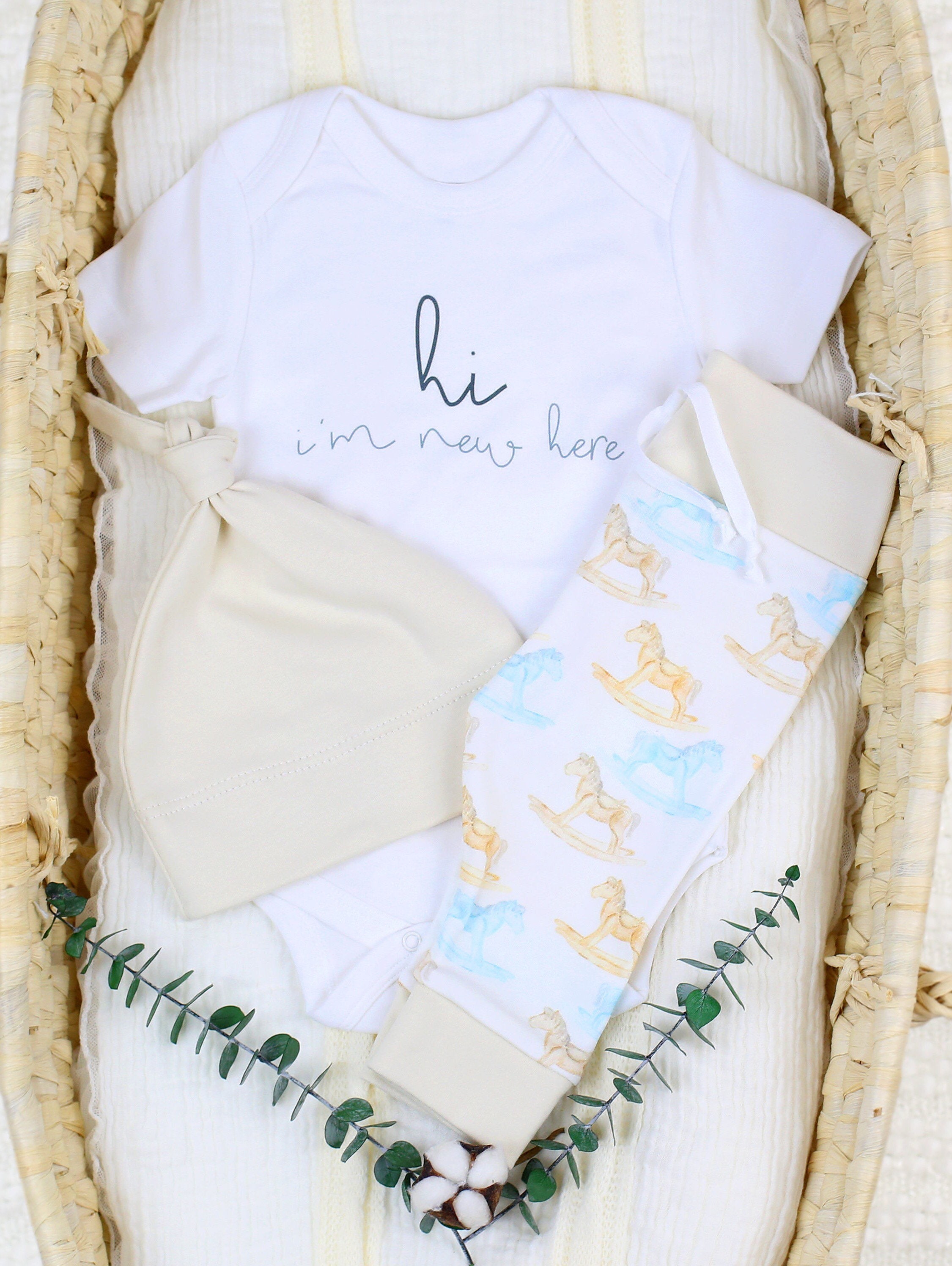 Rocking Horse Theme Organic Baby Apparel