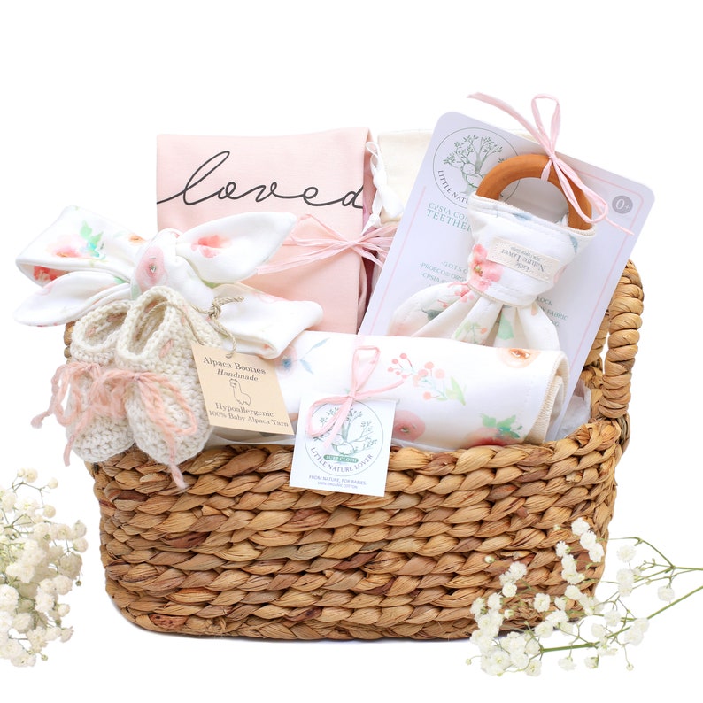 Baby Girl Gift Basket Baby Gifts for Girls Floral Baby Girl Etsy