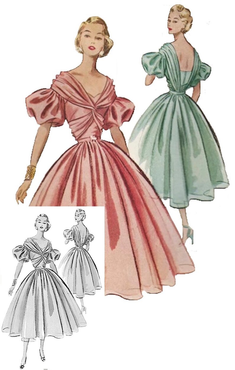 1950s Dresses Coloring Pages Book 30 PDF Pages Printable | Etsy