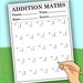 100 Pages Timed Addition Math Worksheet, Kindergarten 1st 2nd Grade ...