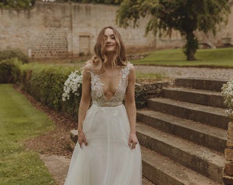 white dress for beach portraits Luna Dress Blue | Occasion Dress in Sizes XXS6X