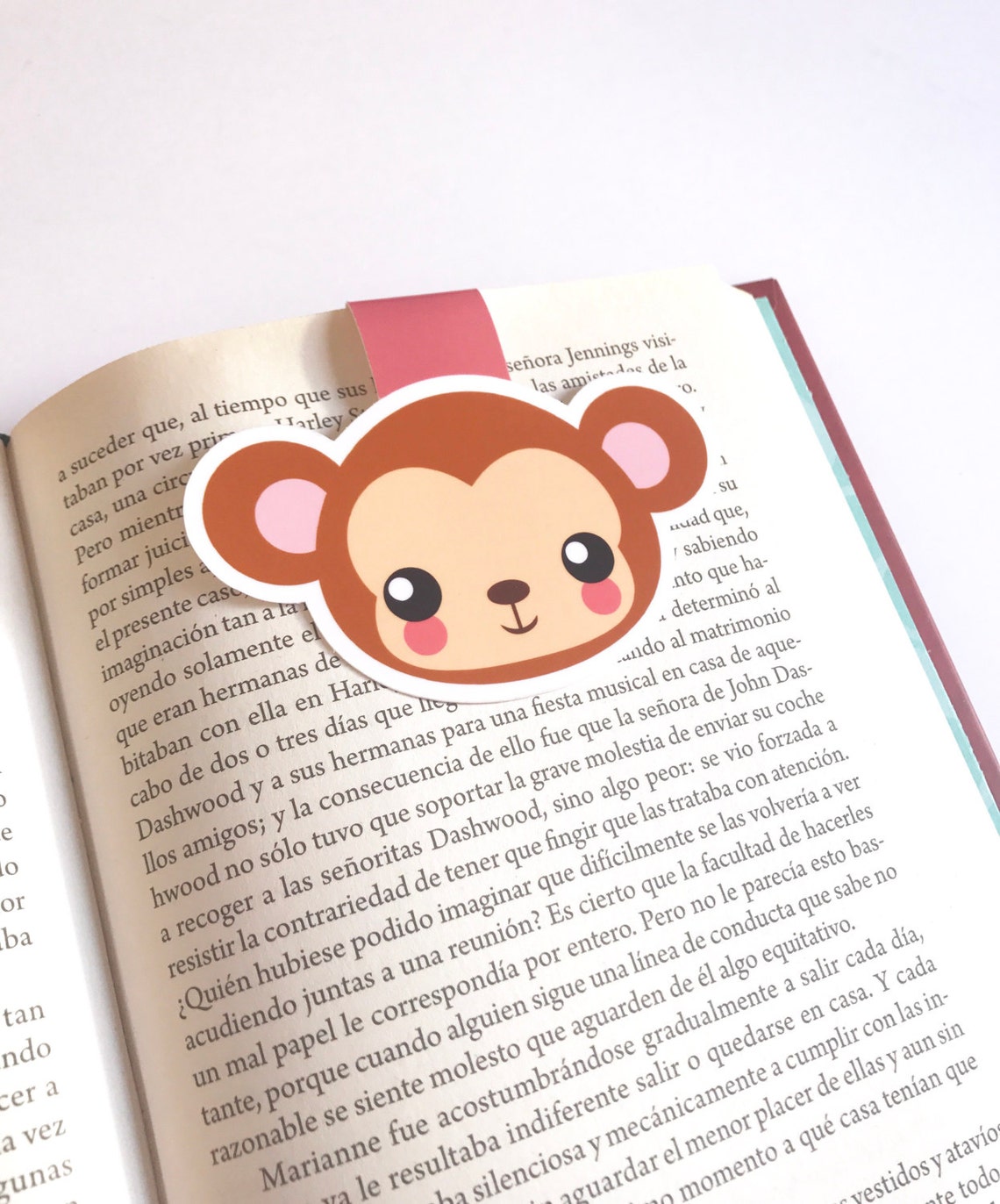Monkey Bookmarks Monkey Magnetic Bookmarks | Etsy
