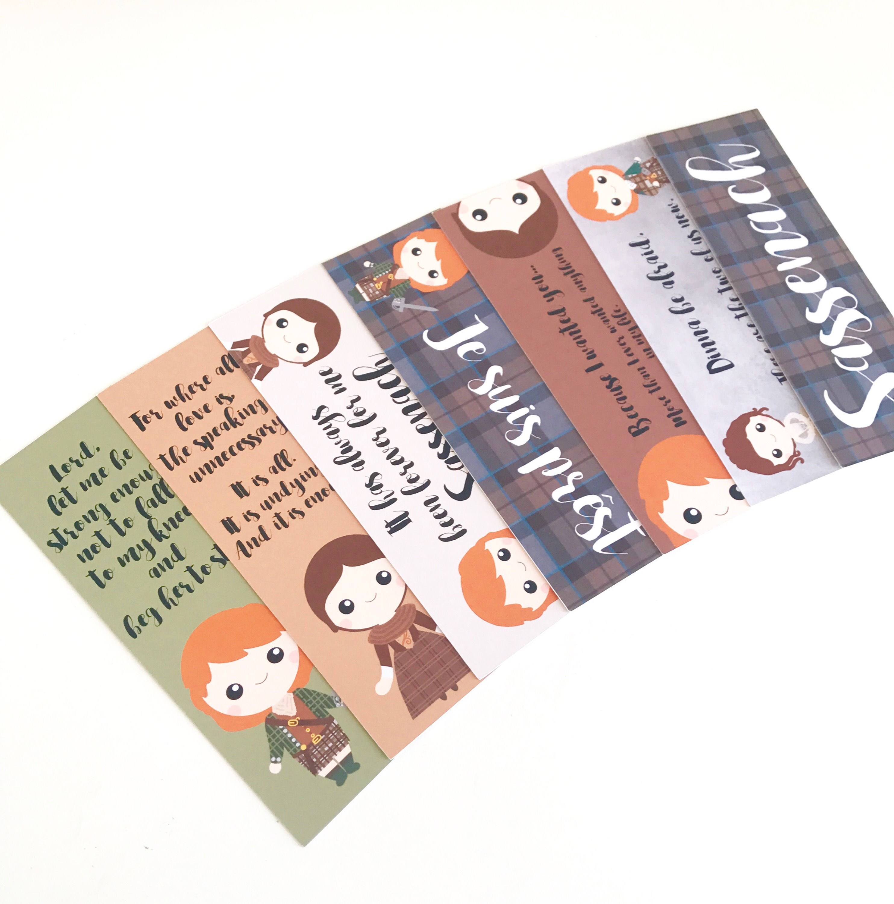 Outlander Bookmarks Outlander megapack Outlander Bookmark | Etsy