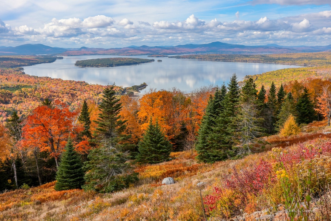 Autumn Landscape From Height of Land, Rangeley, Maine, Overlooking