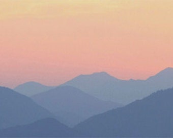 PANORAMA: Rocky Mountain Blues. Printed on canvas.