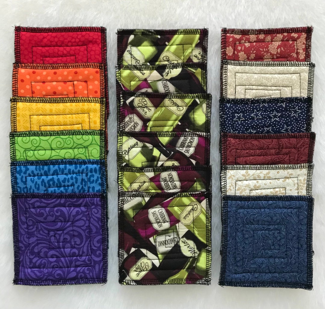 Modern Quilted Drink Coasters Set of 6 Etsy