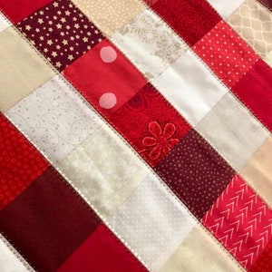 Made-to-order American Patchwork Flag Quilt, Patriotic blanket, American flag decor, red white and blue, stars and stripes, Americana image 5