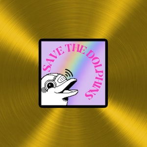 Save the Delphine - Flipper Zero Aufkleber