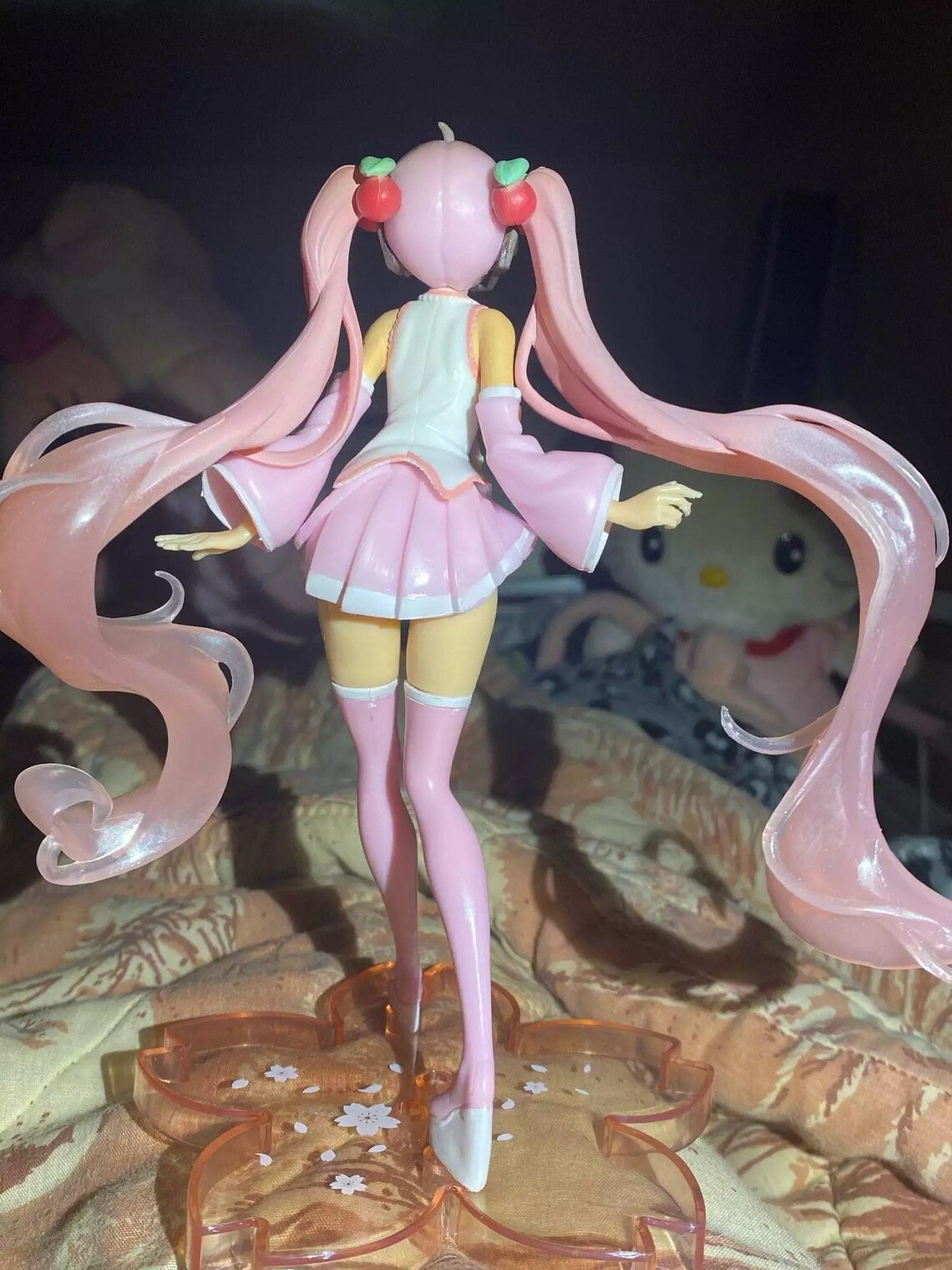 HATSUNE MIKU pink cherry blossom display figure with free | Etsy