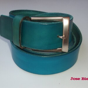 Wide Leather Belt - handmade - handcrafted - woman - man - unisex