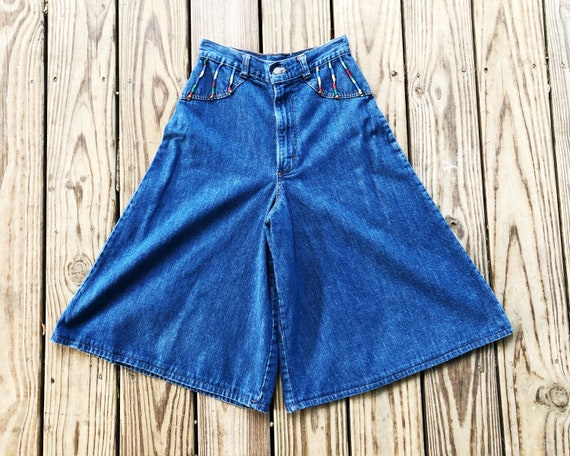 Vintage 70s h.i.s High Waisted Dark Wash Denim Rai