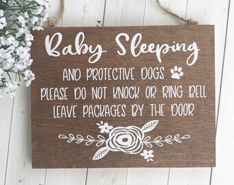 Baby sleeping sign | Etsy