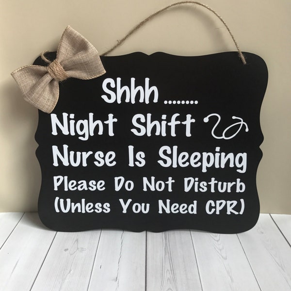 Nurse, Do Not Disturb, Nurse Gift, Door Sign, Nurse Sleeping, Night Shift Nurse, Sleeping Nurse, Do Not Disturb Sign, Door Hanger