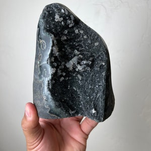Rare Galaxy Black Amethyst w/Calcite