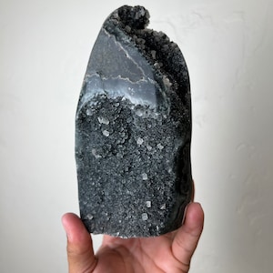Rare Galaxy Black Amethyst w/Calcite