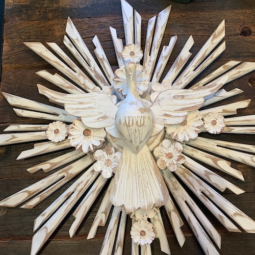 Handmade Holy Spirit Dove Wall Statue: Christian Religious Decor