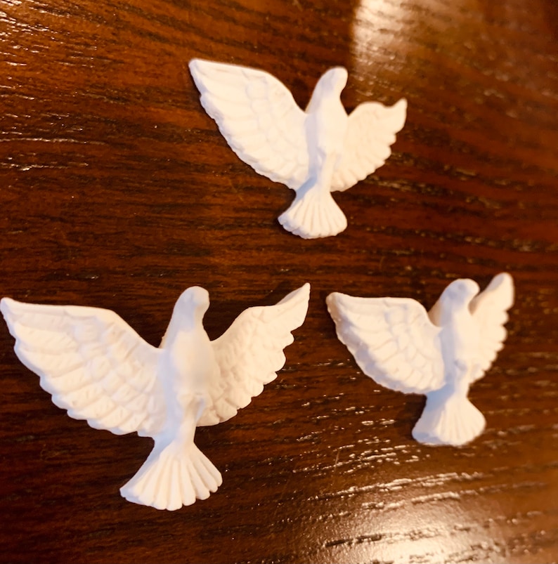 Holy Spirit of God friendship Doves resin 10 ornaments. image 4