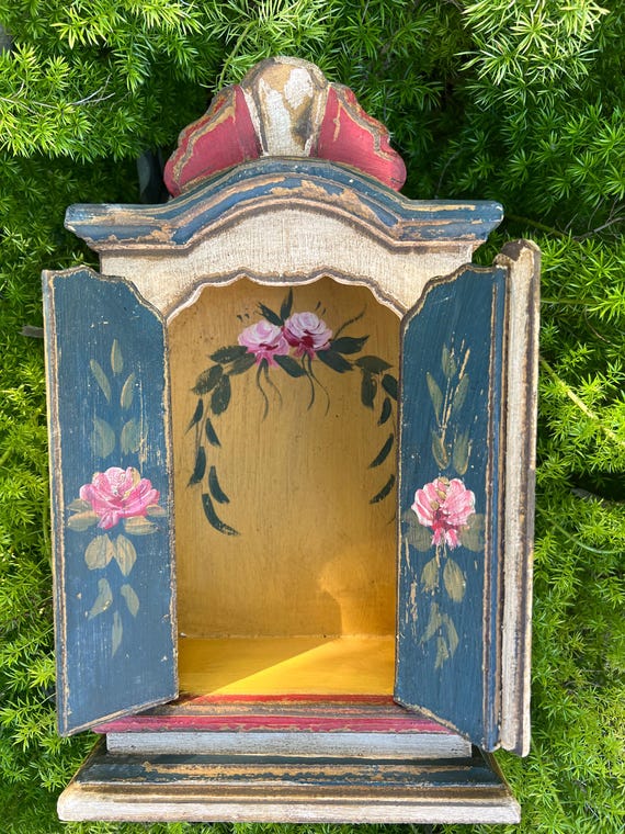 Handmade Wood Catholic Oratory: Vintage Style Prayer Niche, Sacred Home Decor
