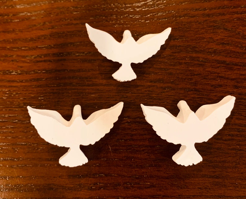 Holy Spirit of God friendship Doves resin 10 ornaments. image 5