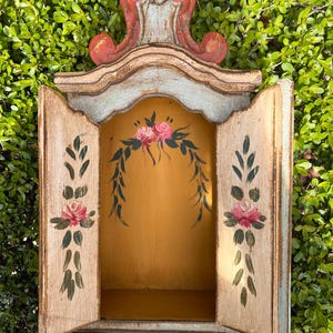 Hölzernen Oratorium Barock Stil Devotionalie Schrein Gebet Ecke Nische
