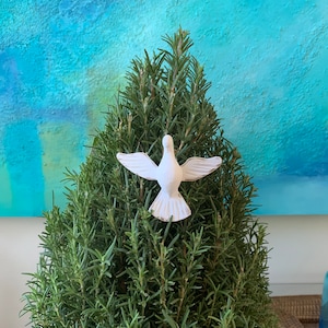 Handmade Trinity Dove Statue: Recycled Wood Holy Spirit Wall Art