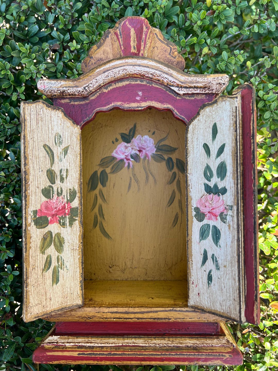 Handmade Wood Catholic Oratory: Vintage Style Prayer Niche, Sacred Home Decor