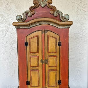 Handmade Wooden Oratory 24” Baroque Style Shrine  Hand Painted Vintage style Religious Decor