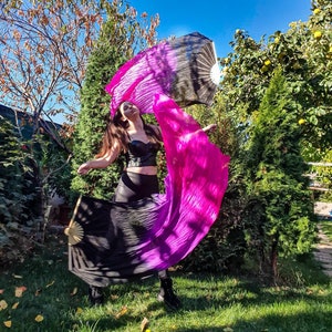 Pair silk fans and Poi 1.5 m