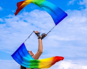 Rainbow Flag Poi