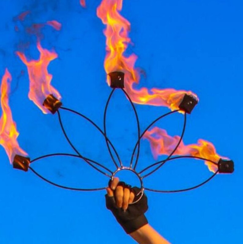 Pair Fire Fans Flower FREE SHIPPING Etsy