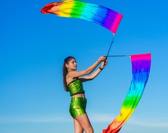 Poi de bandera de seda