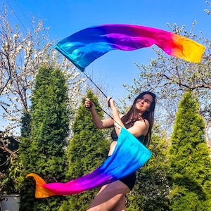 Pair Silk Flag Poi