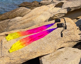 Poi de cinta de viento: Cintas giratorias de arte fluido - Par