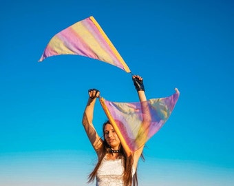 Flag Poi Pair  "Banana dream"