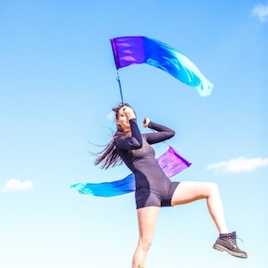 Pair Silk Flag Poi