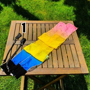 Rainbow and multi-color wind poi for beginners and professional flow artists