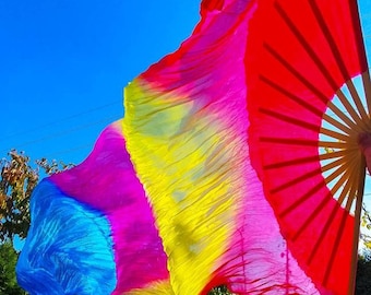 Pair silk fans 1.8 m
