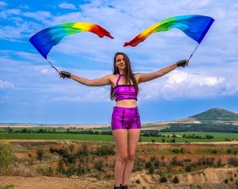 Poi de bandera arcoíris